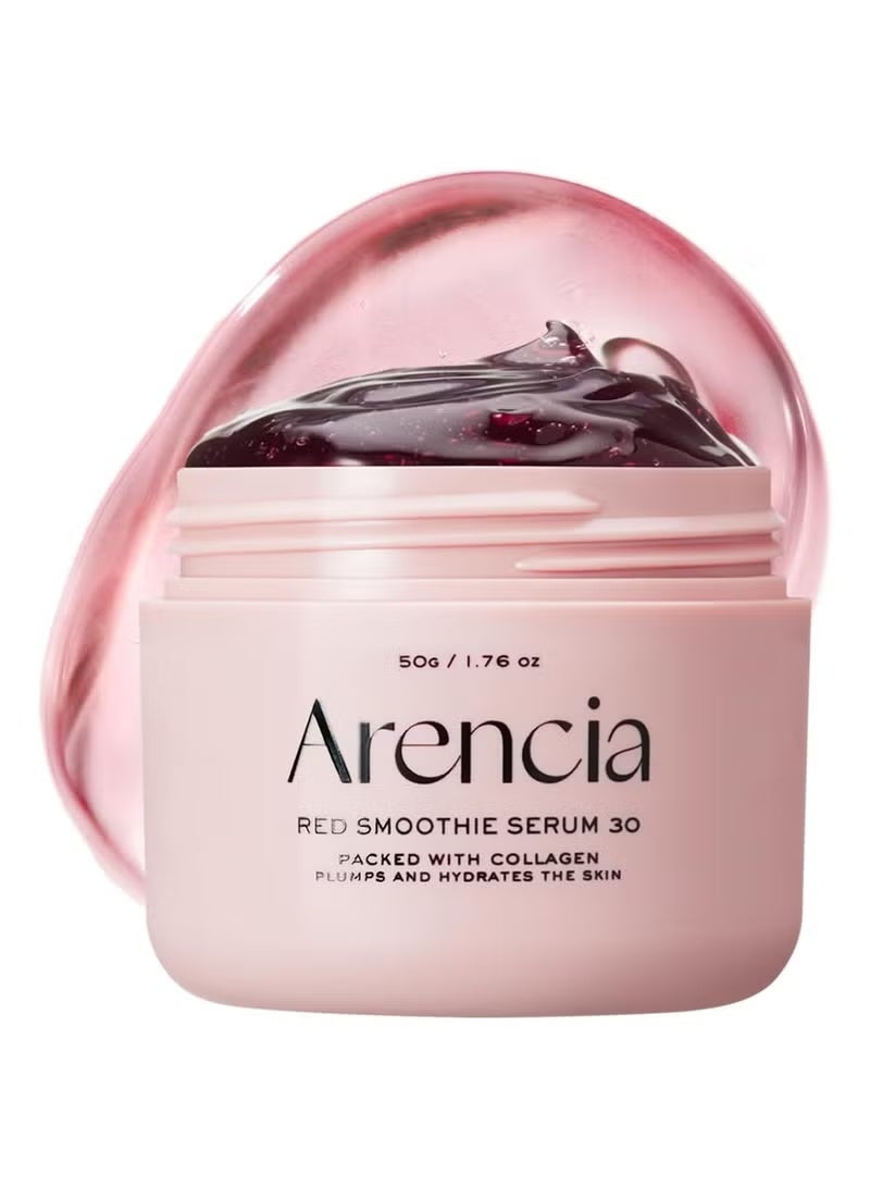 arena Arencia Overnight Red Smoothie Face Mask Serum, Glowing & Soothing with 30% red collagen, Niacinamide, Peptide, Vitamin E 50g, - Image 1